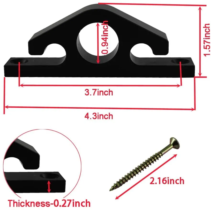 2 Pcs Resistance Band Wall Anchors, Space Saving Wall Mount Clips for Home Gym Workouts for Strength Training, Fitness, and Physical Therapy Exercise 2