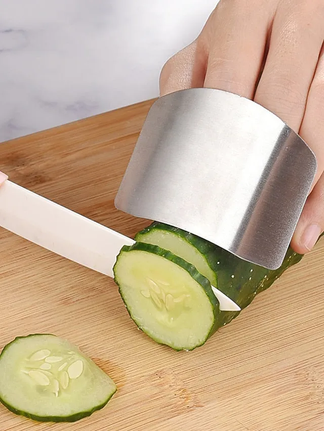 2pcs stainless steel hand protector for cutting vegetables Practical kitchen small tools Multi purpose hand protector for cutting