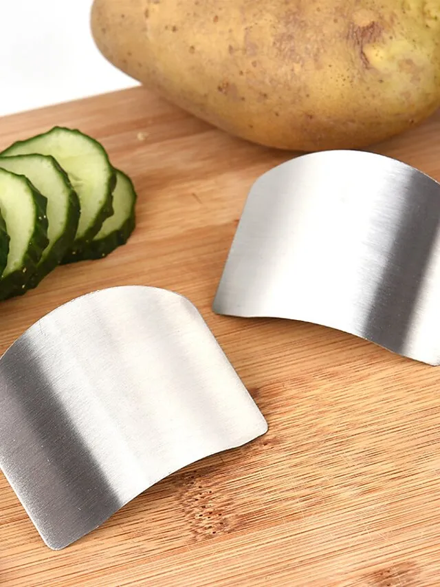 2pcs stainless steel hand protector for cutting vegetables Practical kitchen small tools Multi purpose hand protector for cutting