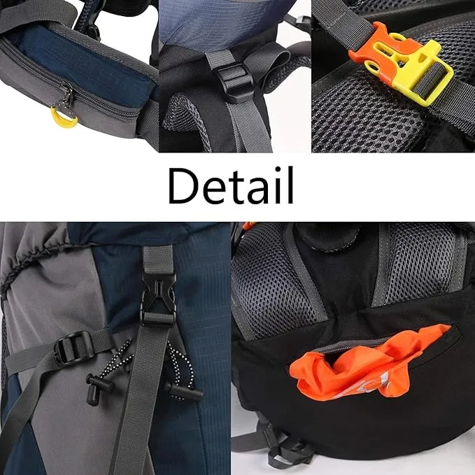 50L Hiking Backpack Men Camping Backpack with rain cover 45l 5l Lightweight Backpacking Backpack Travel Backpack