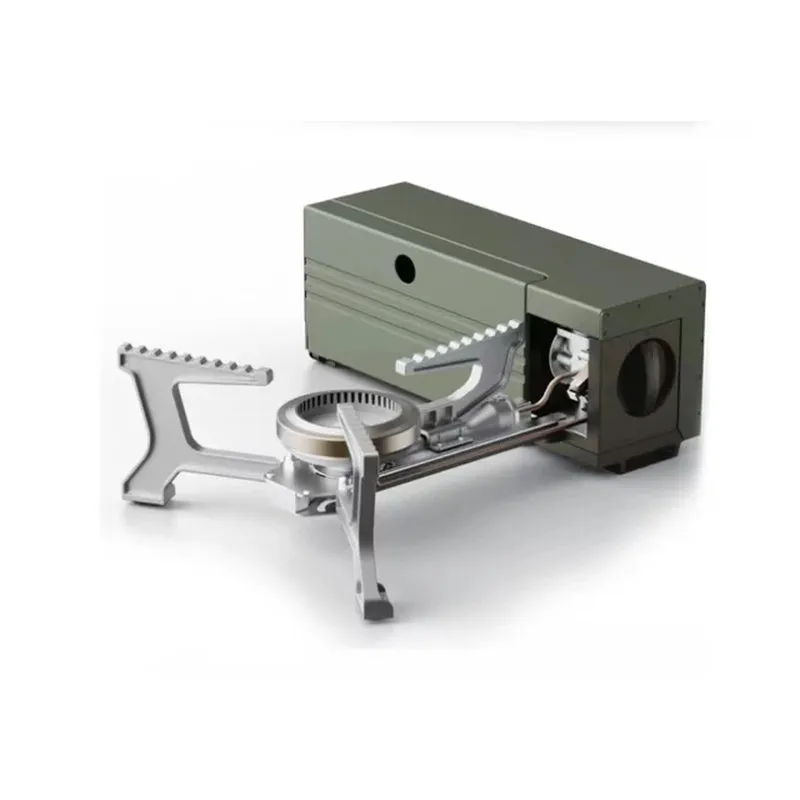A Scard Type Outdoor Folding Portable Camping Stove Household Cookware Gas Gift Strong Fire and Windproof Kasca Magnetic BBQ