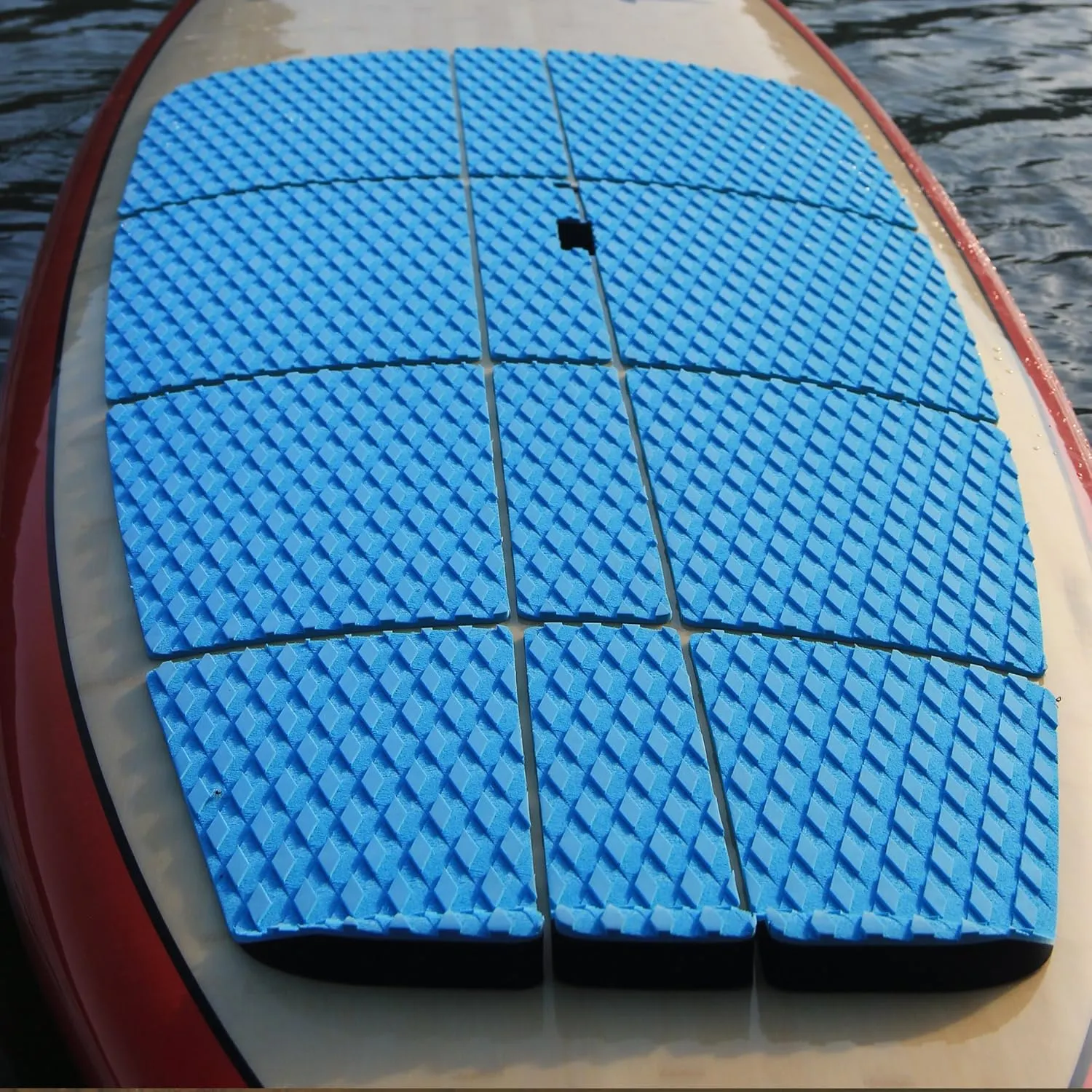 Abahub 12 Piece Surf SUP Deck Traction Pad Premium EVA with Tail Kicker 3M Adhesive for Paddleboard Longboard Surfboard Black/Blue/Gray/Navy Blue/Orange/White