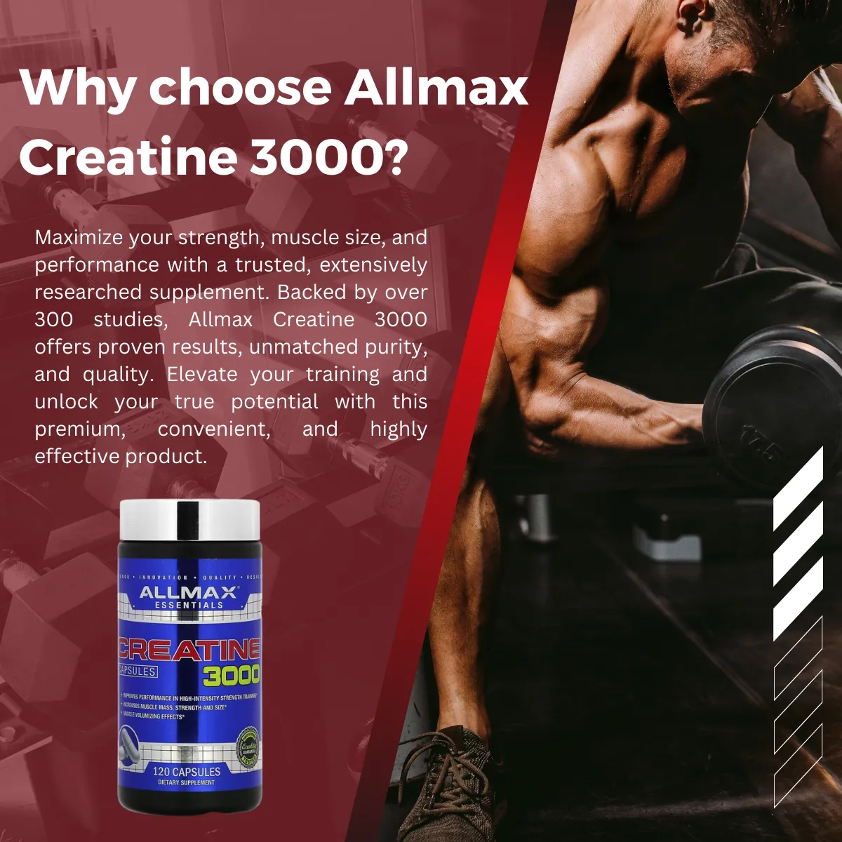 ALLMAX, Creatine 3000, 120 Caps