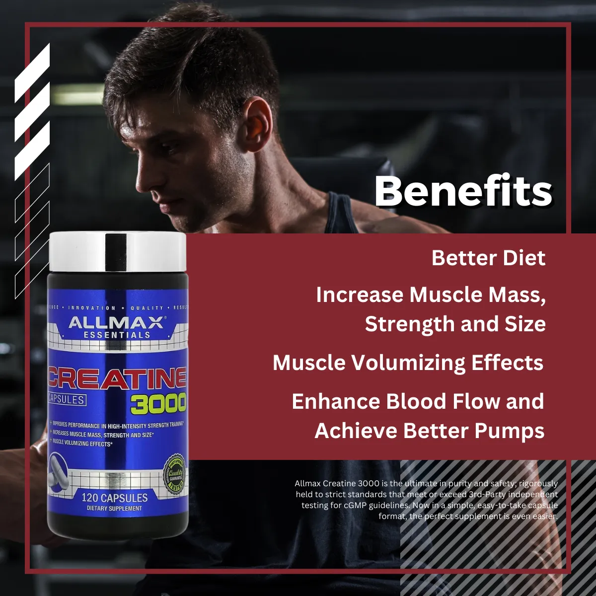 ALLMAX, Creatine 3000, 120 Caps