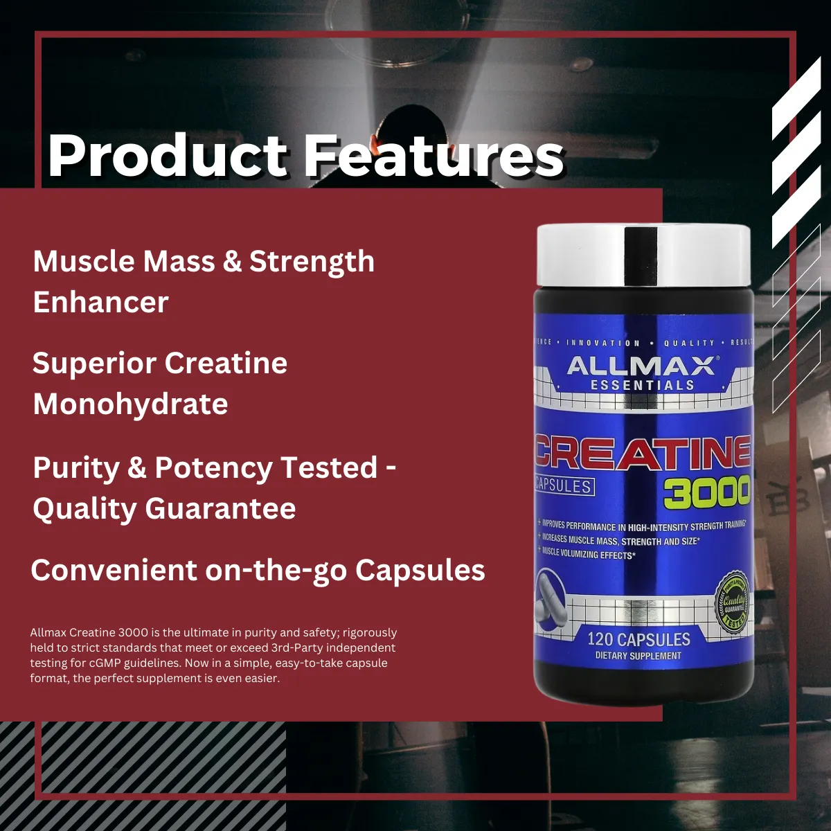 ALLMAX, Creatine 3000, 120 Caps