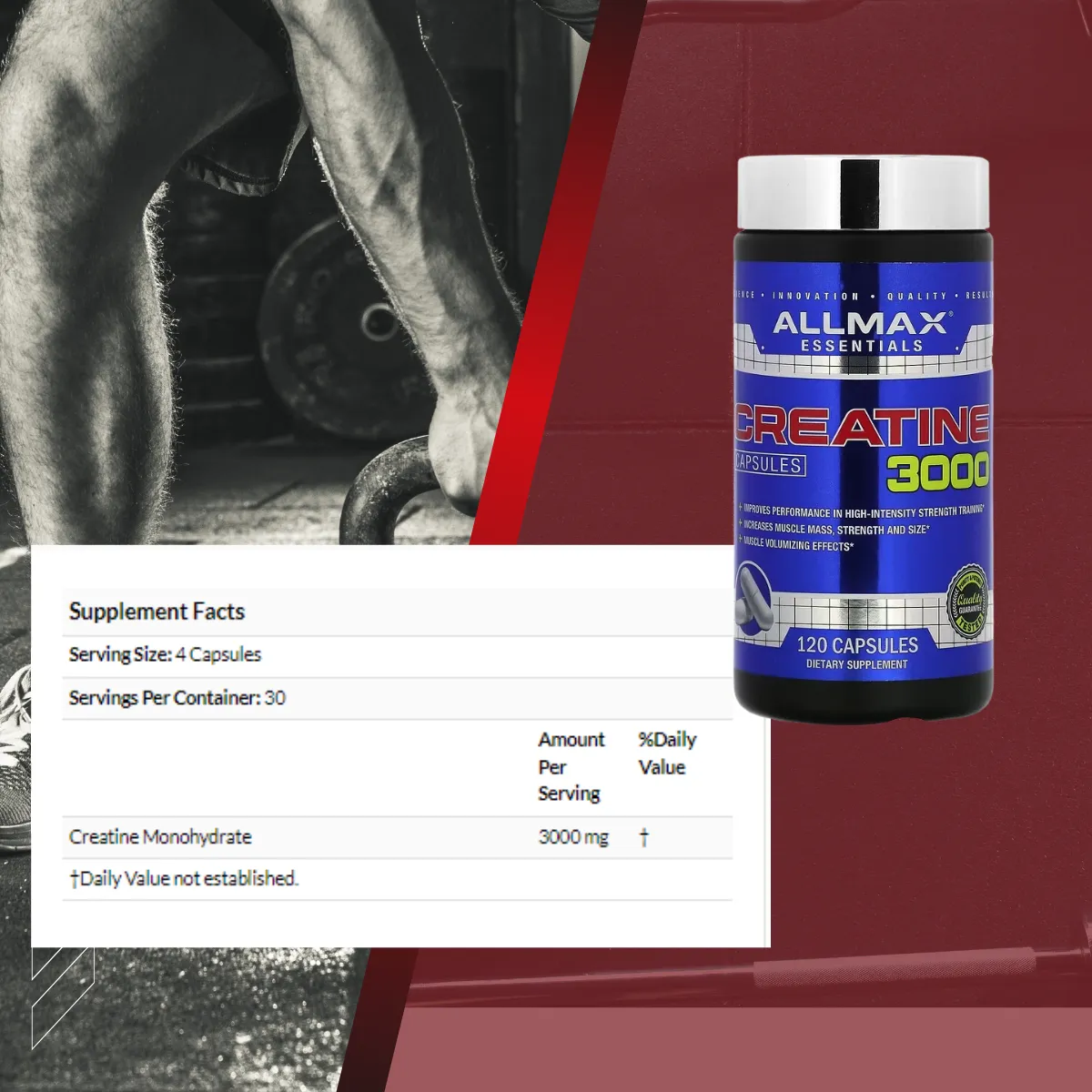 ALLMAX, Creatine 3000, 120 Caps