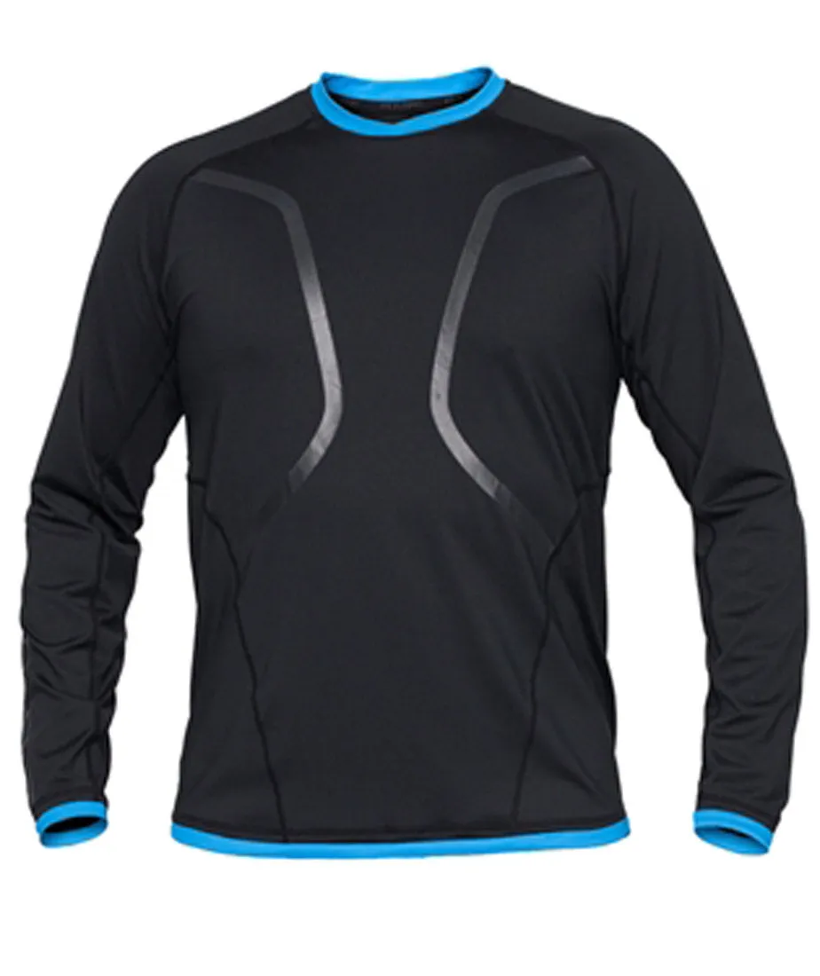Bare Men's LONG Sleeve Black Watershirt Rash Guard with 50  SPF UV Protection