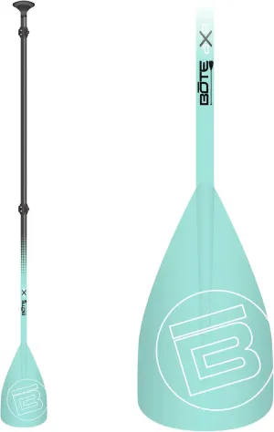 BOTE Universal 3 Piece Adjustable SUP Carbon Fiber Paddle Convex Blade ABS Edge Stand Up Paddle Board Fishing Kayaking Packable Family Travel Friendly
