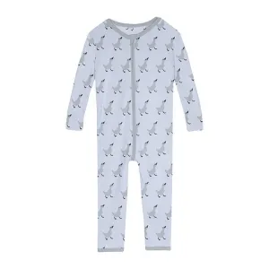 Boy's Print Bamboo Convertible Sleeper with Zipper - Dew Ugly Duckling