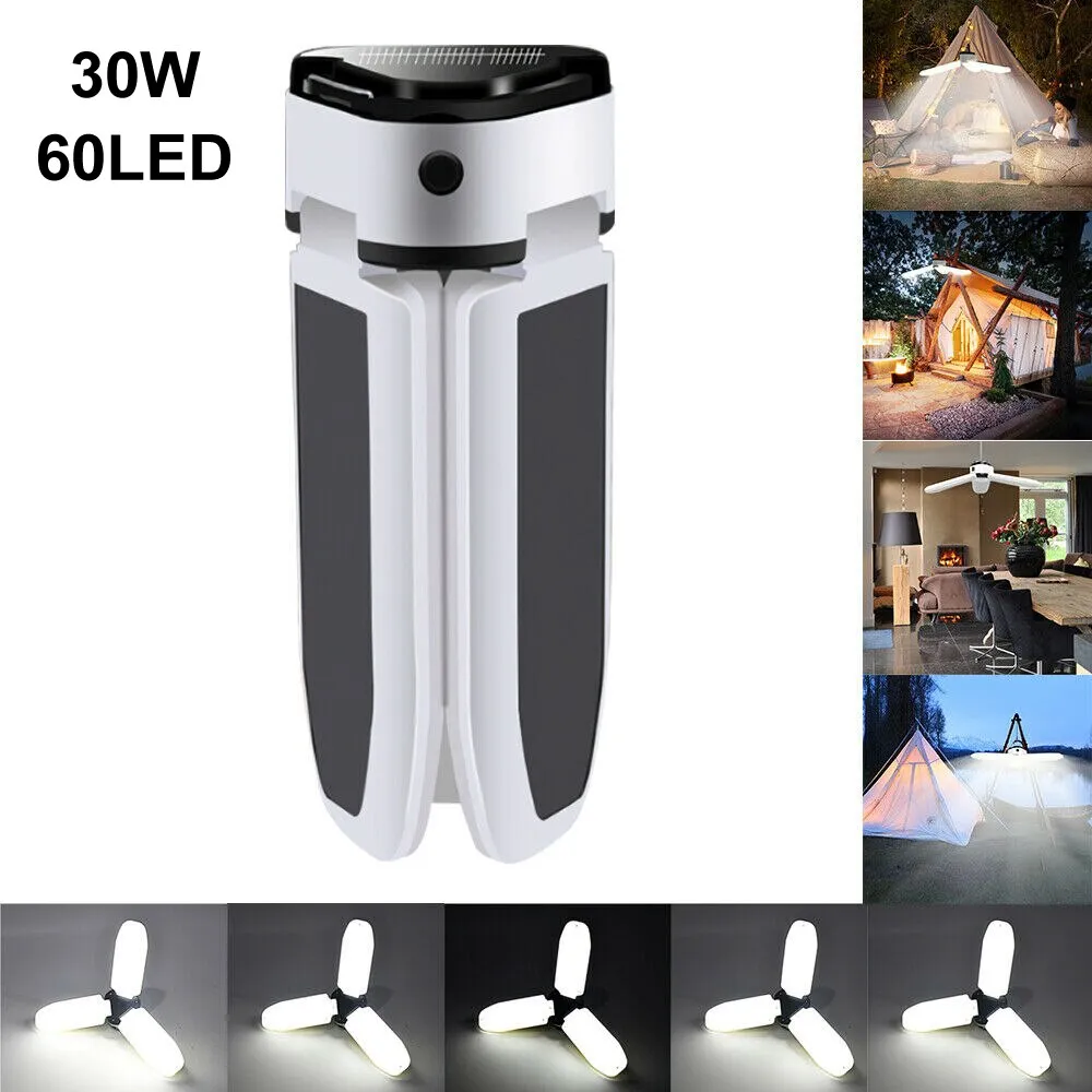 Camping Lantern LED Solar Light: Rechargeable Power Bank, Powerful Outdoor Lighting, Portable Flashlight, Emergency Lamp
