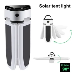 Camping Lantern LED Solar Light: Rechargeable Power Bank, Powerful Outdoor Lighting, Portable Flashlight, Emergency Lamp