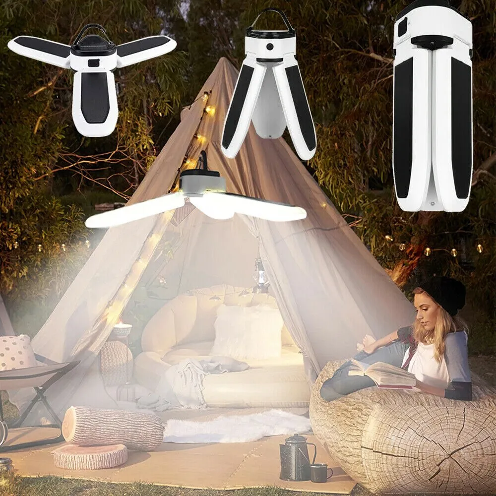 Camping Lantern LED Solar Light: Rechargeable Power Bank, Powerful Outdoor Lighting, Portable Flashlight, Emergency Lamp
