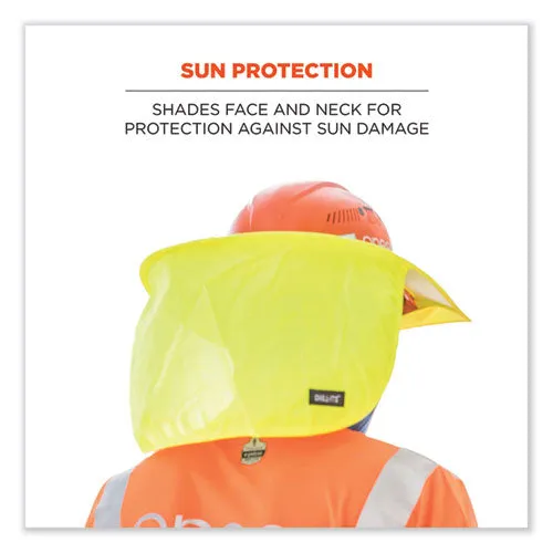 Chill-its 6660 Hard Hat Brim   Neck Shade, 19.5 X 9.75, Lime, Ships In 1-3 Business Days