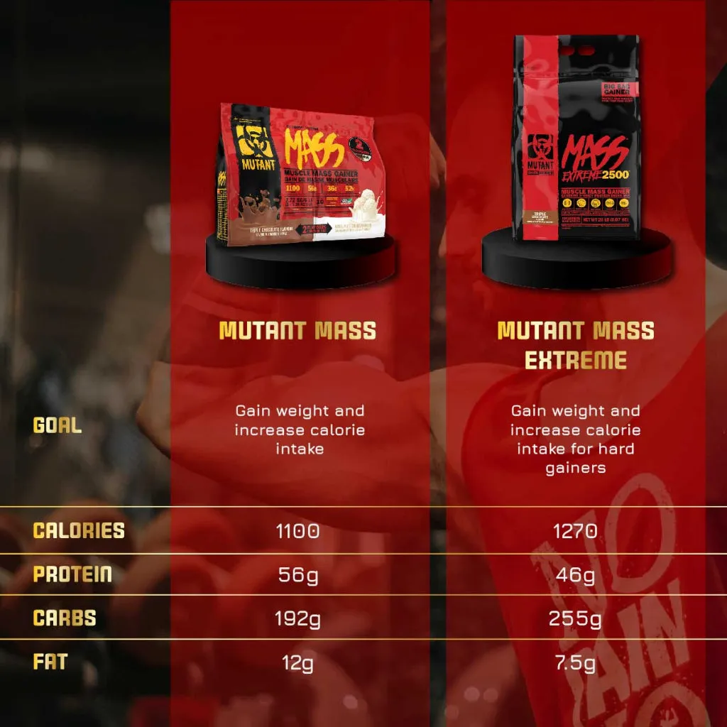 Combo RECOVER & GAIN BUNDLE, Mutant Mass Extreme 12lb   Creakong 249g   Mutant Geaar   Mutant Madness 504g, Muscle Gain