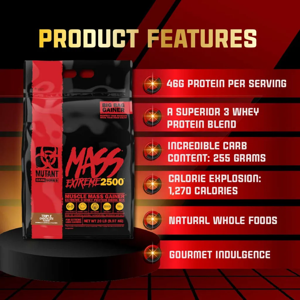 Combo RECOVER & GAIN BUNDLE, Mutant Mass Extreme 12lb   Creakong 249g   Mutant Geaar   Mutant Madness 504g, Muscle Gain