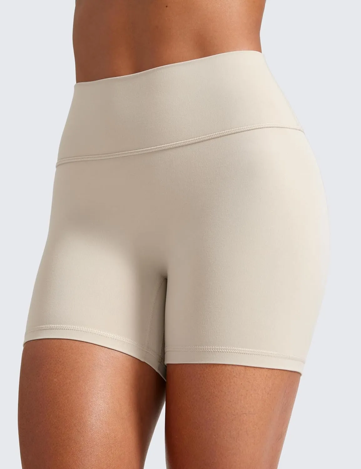 CRZ YOGA Secretsculpt Womens Butterlift High Waist Scrunch Butt Biker Shorts 4 Inches - No Front Seam Workout Gym Booty