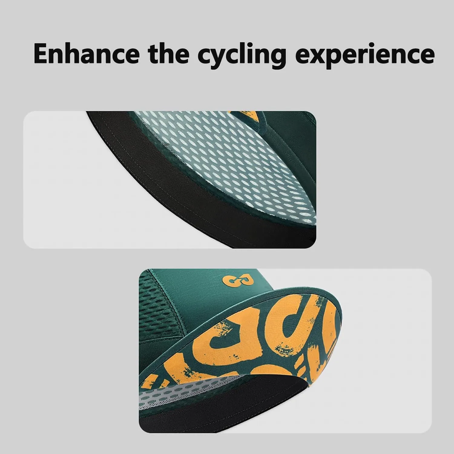 Cycling Cap Cooling Cycling Hat with Sun Visor Sun Protection Skull Cap for Men Women Under Helmet