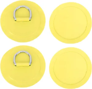 D Ring Patch, 4pcs Round Lightweight D Ring PVC Patch Pad Kayak Accessories for Inflatable Boat Surfboard Stand Up Paddleboard