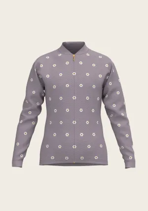 Espoir Equestrian Mosaic Daises in Lavender Children's Long Sleeve Shirt