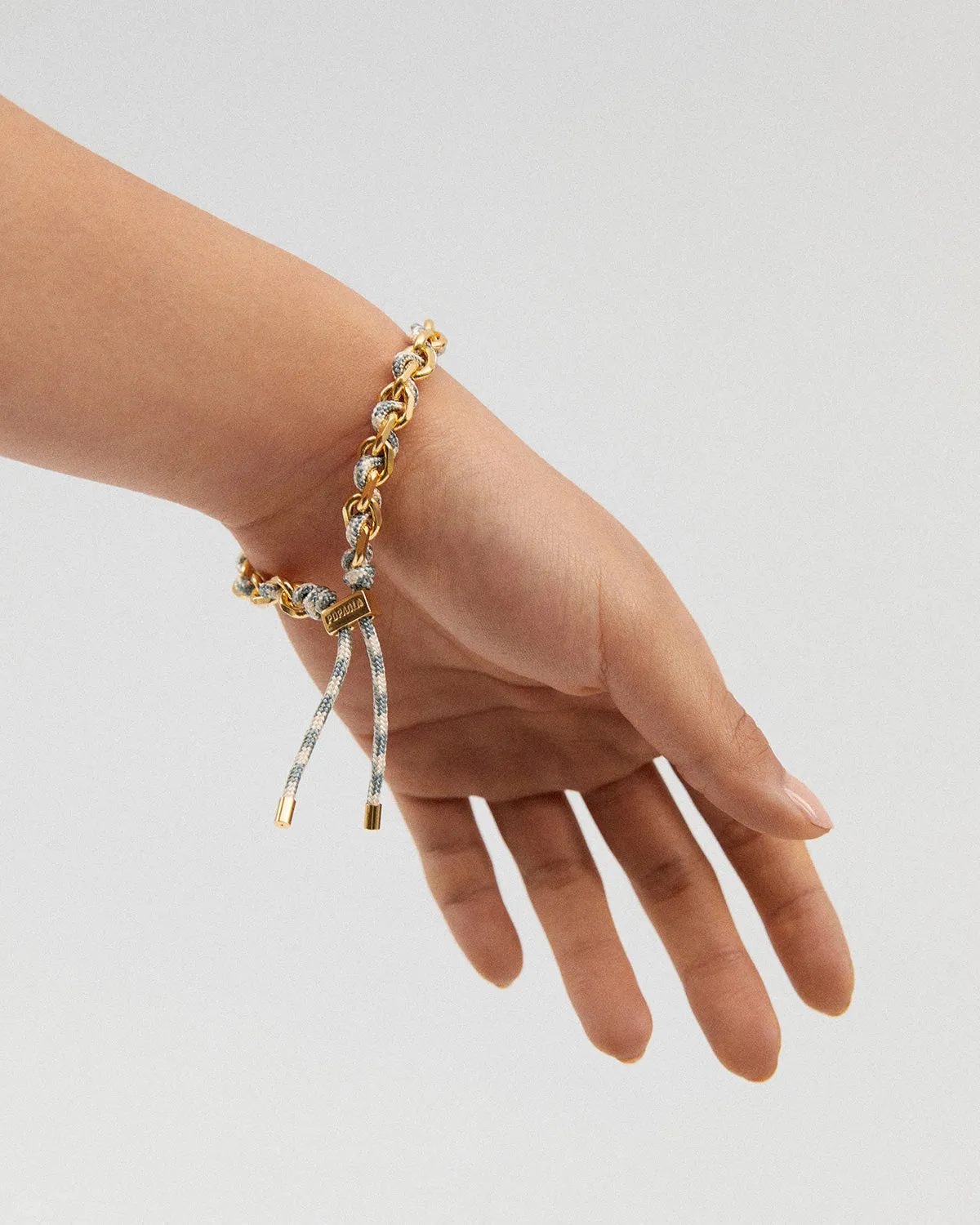 GRID 3 Sky Adjustable Rope Bracelet