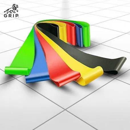 Grip Resistance Bands / Training Bands / Elastic Bands (Set Of 5) With Different Resistance Strength Level For Squats, Hips, Legs, Butt, Glutes And Full Body Workouts At Home, Gym Or While Travelling