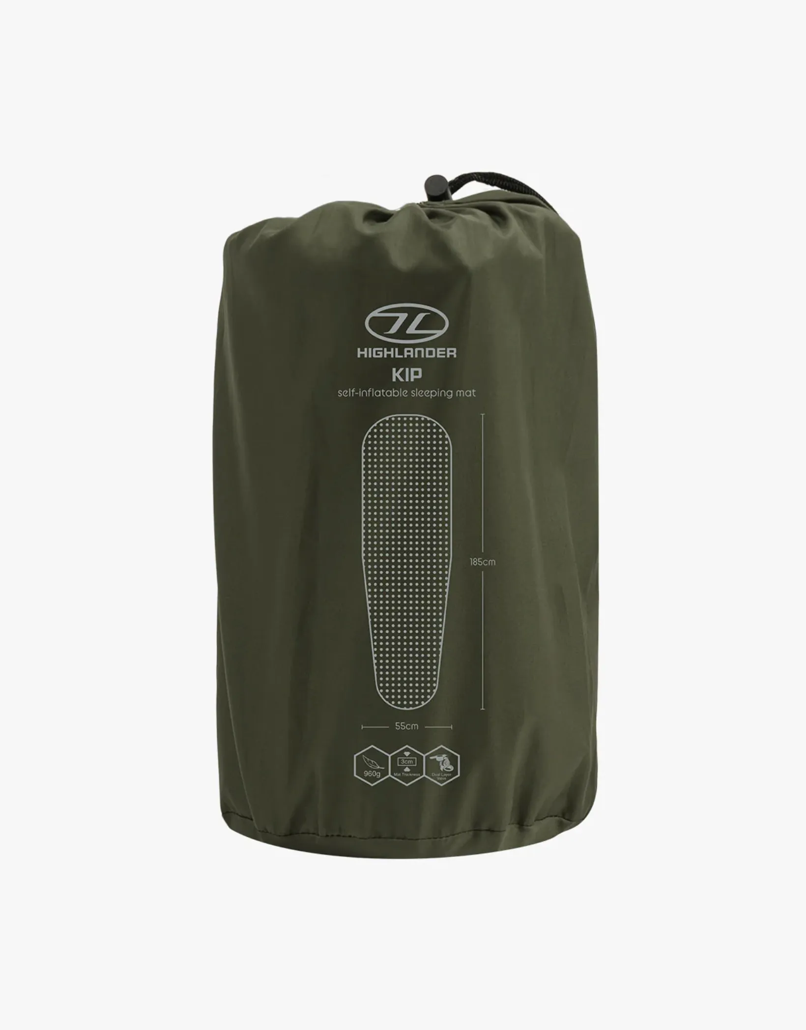 Highlander Kip Mat Self Inflating sleeping  Mat, Olive