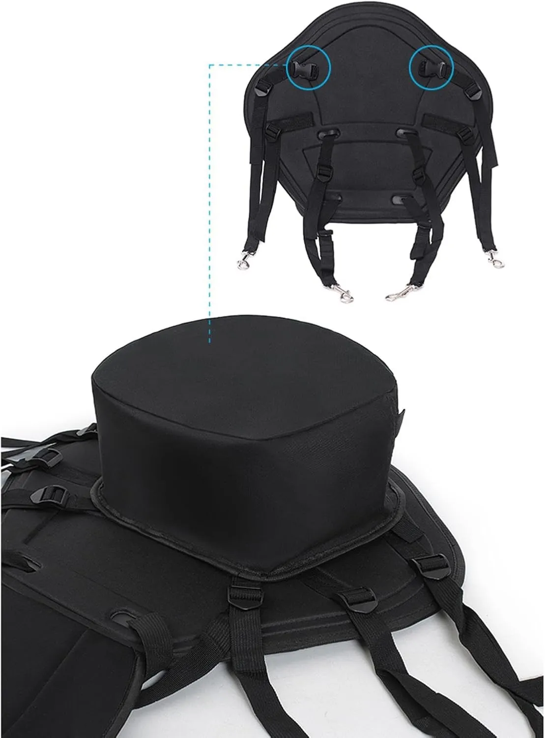 Kayak Padded Seat Canoe Seat Boat Seat Cushioned Adjustable for Rafting Drifting Inflatable Paddleboard