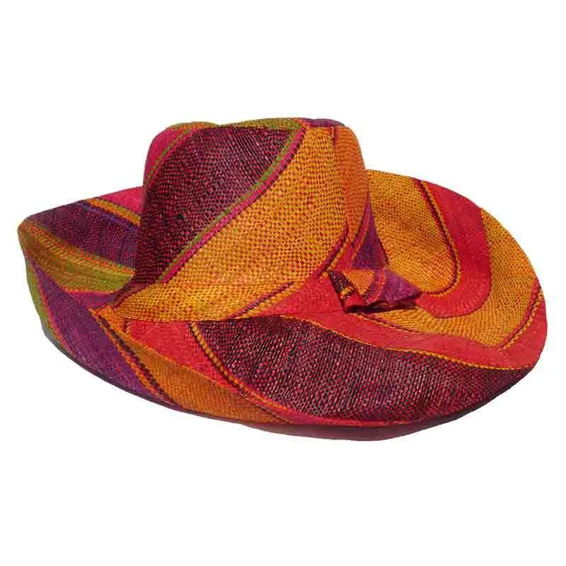 Madagascar Raffia Large Brim Multicolor Beach Hat