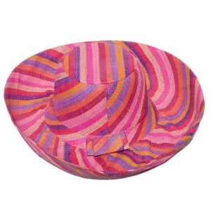 Madagascar Raffia Large Brim Multicolor Beach Hat