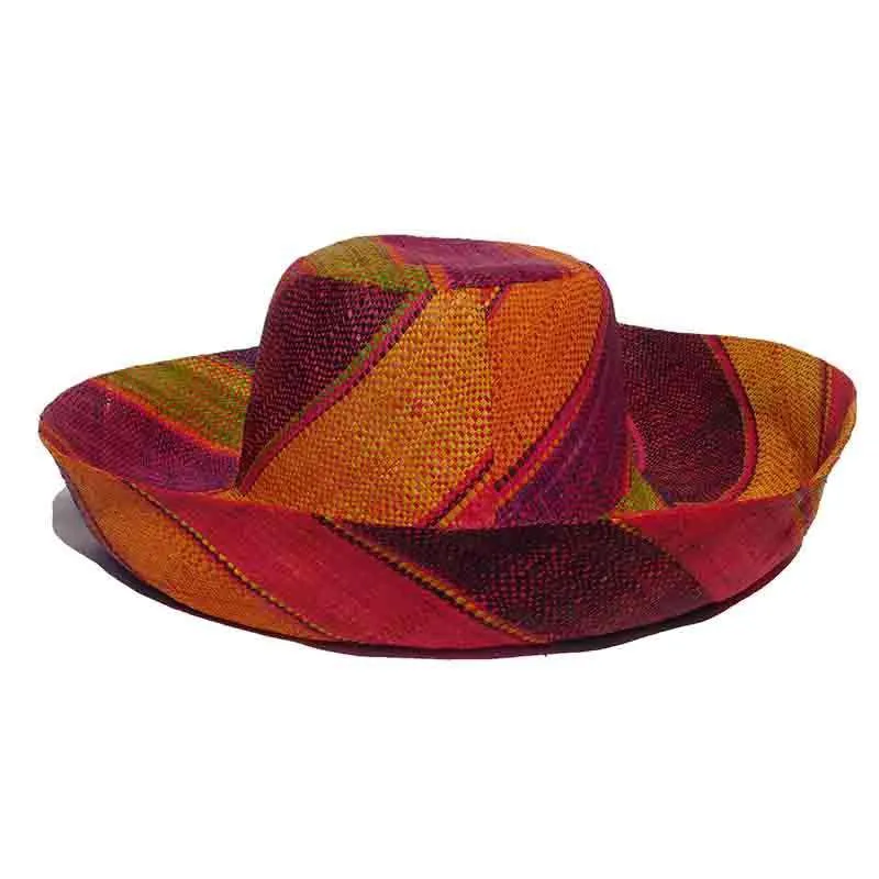 Madagascar Raffia Large Brim Multicolor Beach Hat
