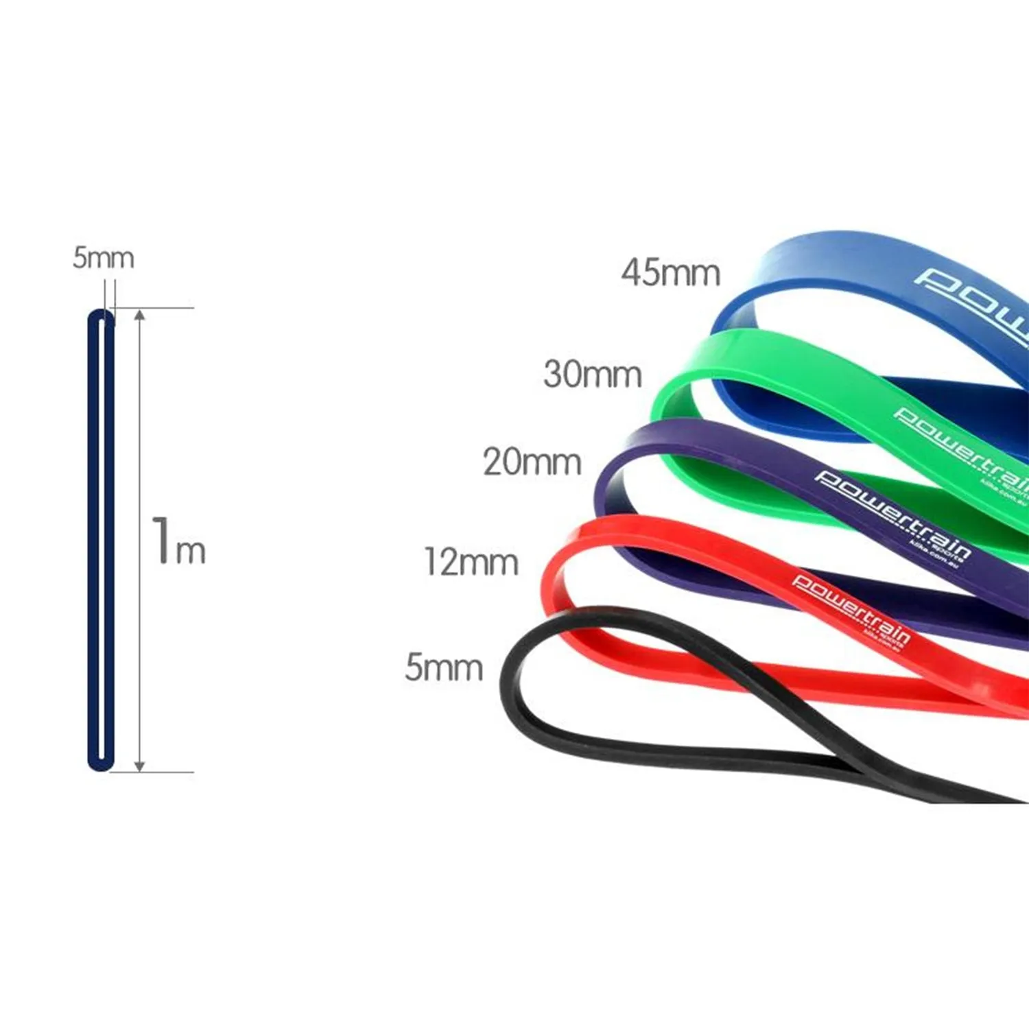 NNEDPE 5x Powertrain Home Workout Resistance Bands Gym Exercise