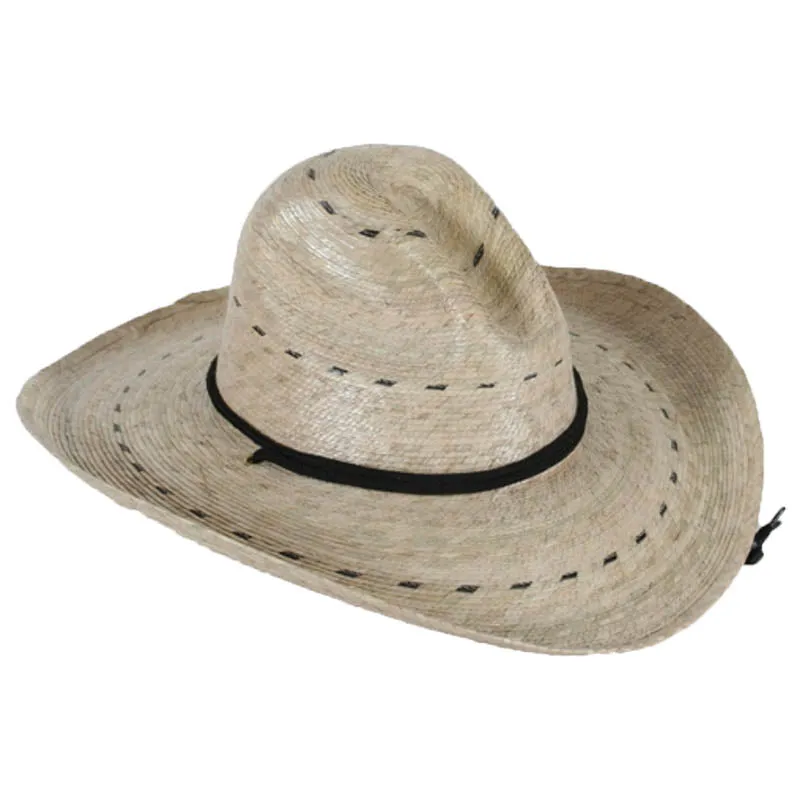 Pecos Palm Leaf Safari Hat with Chin Strap, 2XL - Tula Hats
