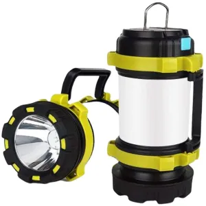 Portable Rechargeable Camping Lantern Flashlight with 4 Modes and Two-Way Hook for Working, Camping, and Hiking