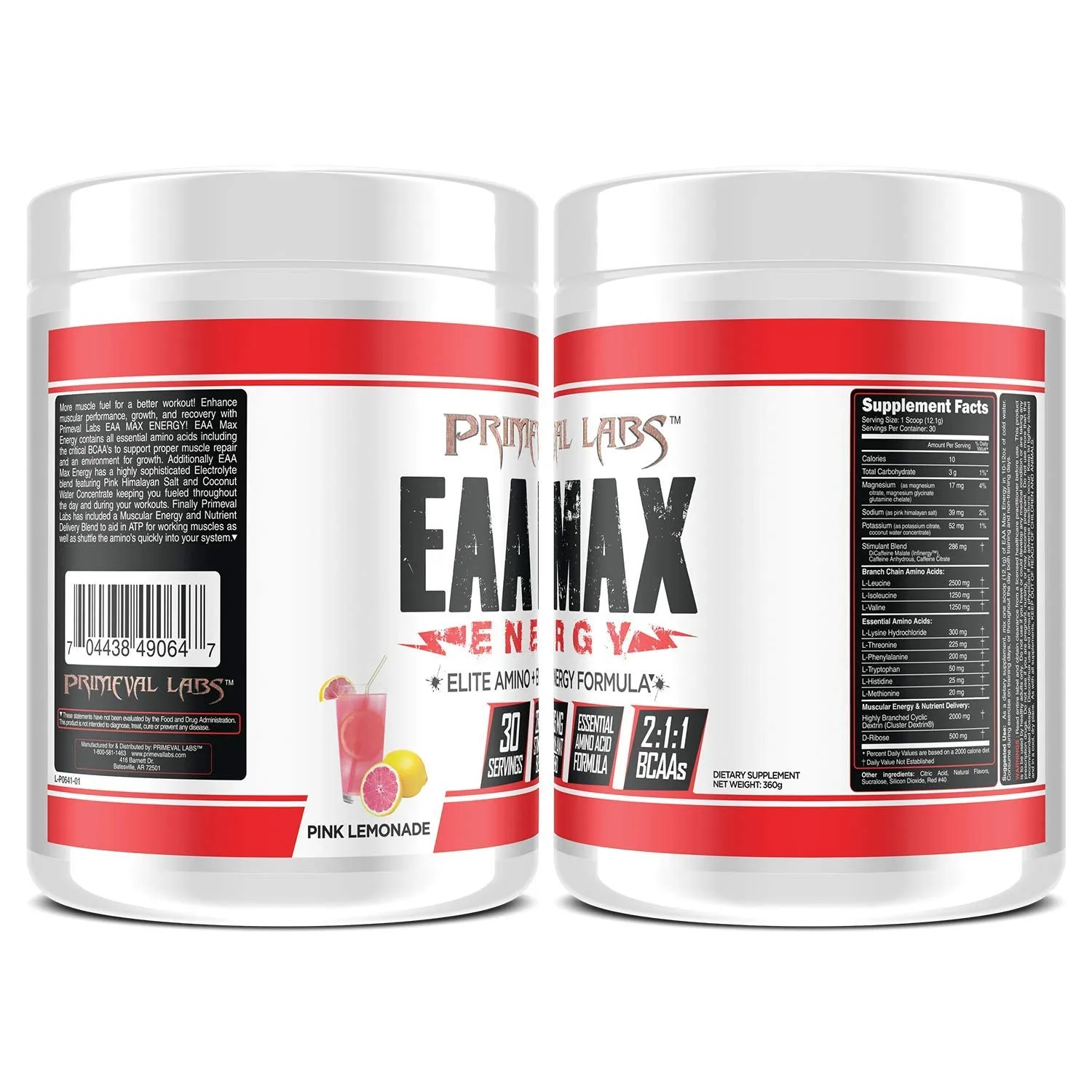 Primeval Labs EAA Max Energy To Build Muscle, Boost Energy, Support Digestive System, 30 Servings