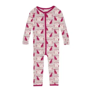 Print Bamboo Convertible Sleeper with Zipper - Latte Kitsune