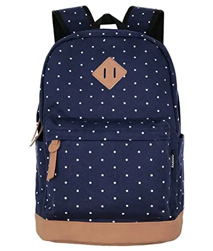 Samgoo Unisex Packable Lightweight Canvas College Backpacks Travel Hiking Laptop Backpack