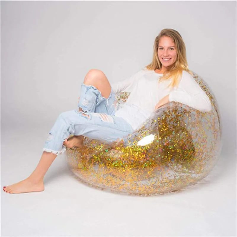Sofa Air Sleeping Fast Folding Inflatable Lazy Bean Bag Lounger  Room Waterproof Chair bed Sleeping