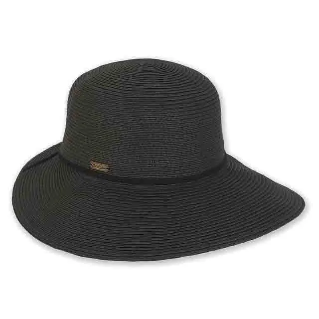 Straw Sun Hat with Leatherette Tie - Sun 'N' Sand Hats