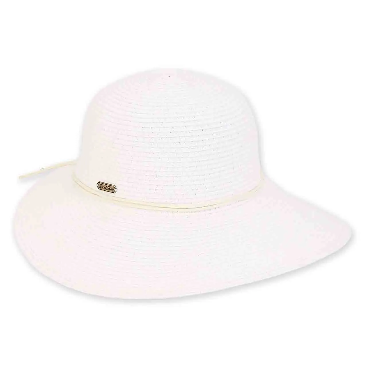Straw Sun Hat with Leatherette Tie - Sun 'N' Sand Hats