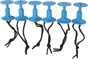 Surfboard Leash Leg Rope Plug with Detachable Slots, Nylon Plastic Surf Leash Plugs Suit for Water Sports Replacement Accessories (6 Pieces)
