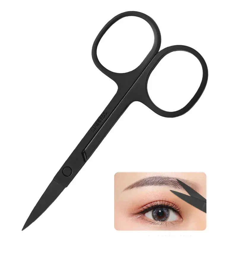 Tweezers Set Stainless Steel Eyebrow Tweezer Scissors Set with Travel Case for Brow Facial/Ingrown Hair