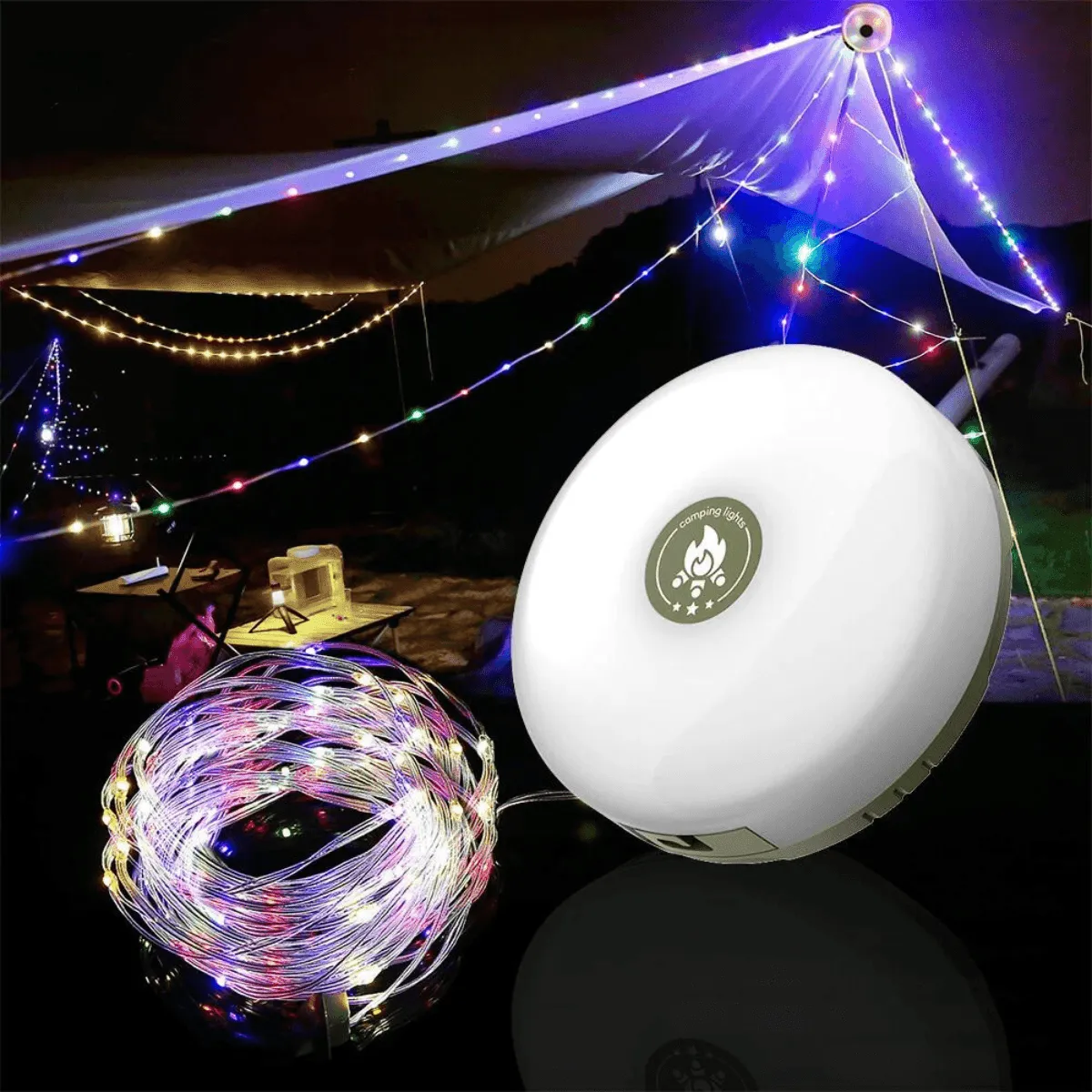 USB Rechargeable Camping Lights, LED Lantern, Waterproof, Impact Resistant, 2000mAh Battery, Ideal for Outdoor Adventures, Camping, Hiking