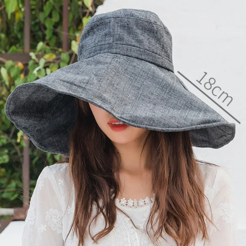 Viva Large Brim Chambrey Hats - 4 Colors