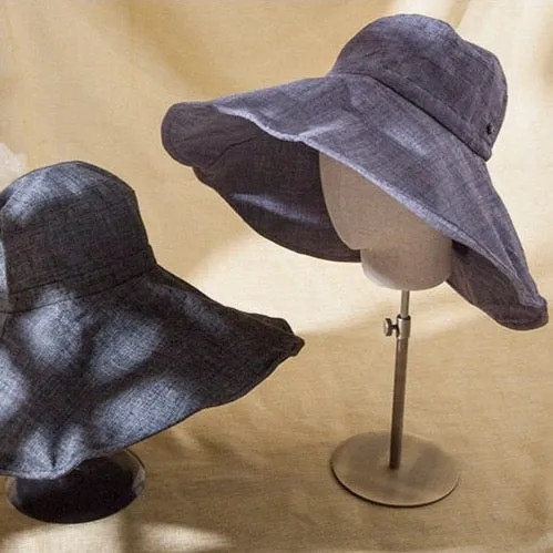 Viva Large Brim Chambrey Hats - 4 Colors