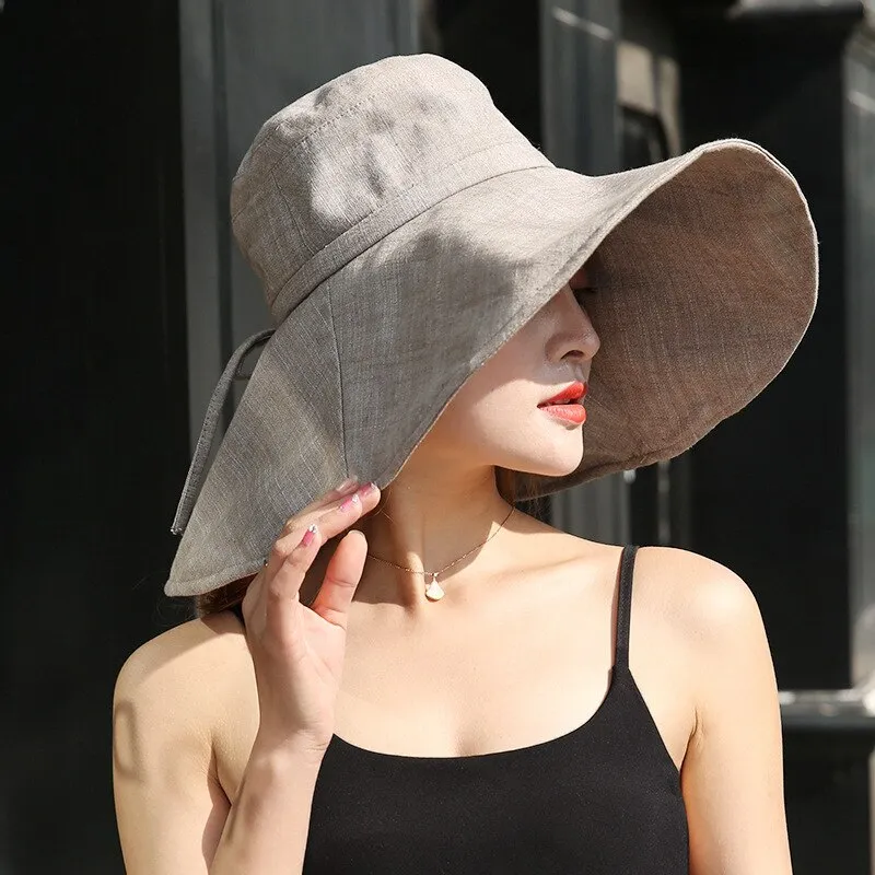 Viva Large Brim Chambrey Hats - 4 Colors