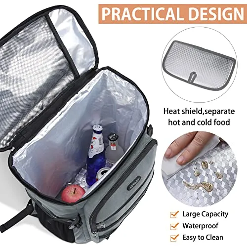 Waterproof Insulated Cooler Bag Large Picnic Backpacks Lightweight Lunch Bag Backpacks Cooler Bag for Camping BBQ Hiking Picnic
