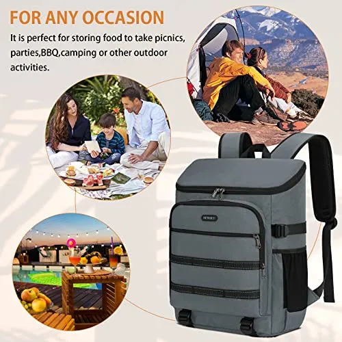 Waterproof Insulated Cooler Bag Large Picnic Backpacks Lightweight Lunch Bag Backpacks Cooler Bag for Camping BBQ Hiking Picnic