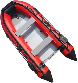 YUEWO 10FT Inflatable Boat Inflatable Kayak Thicken 4-5 Person Aluminum Floor Independent Air Chamber Fishing Rafting Rescue