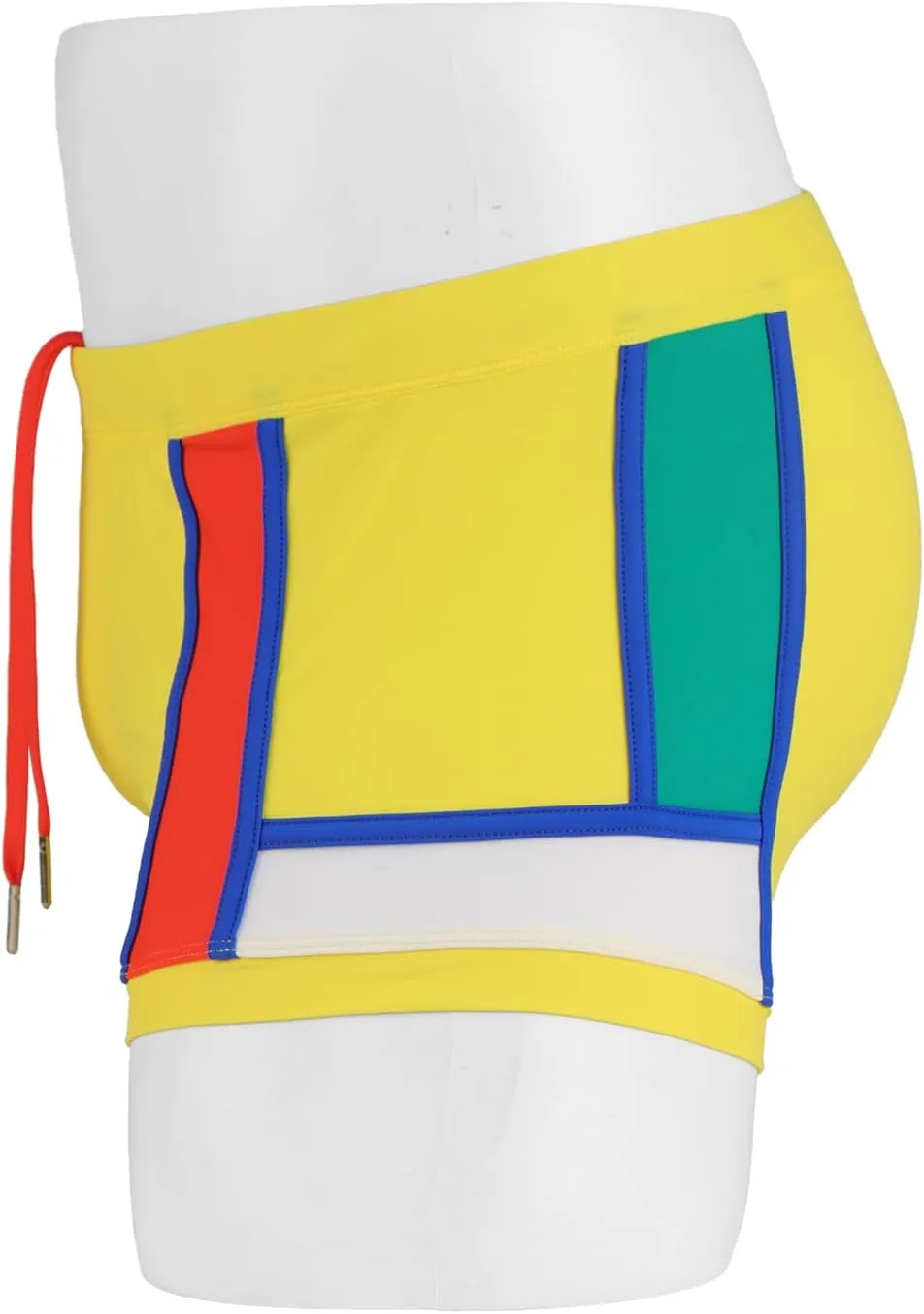 ZONBAILON Mens Swim Trunks with Front Pad Pocket Bathing Suit Swimwear Brief Square Leg Board Short S-2XL
