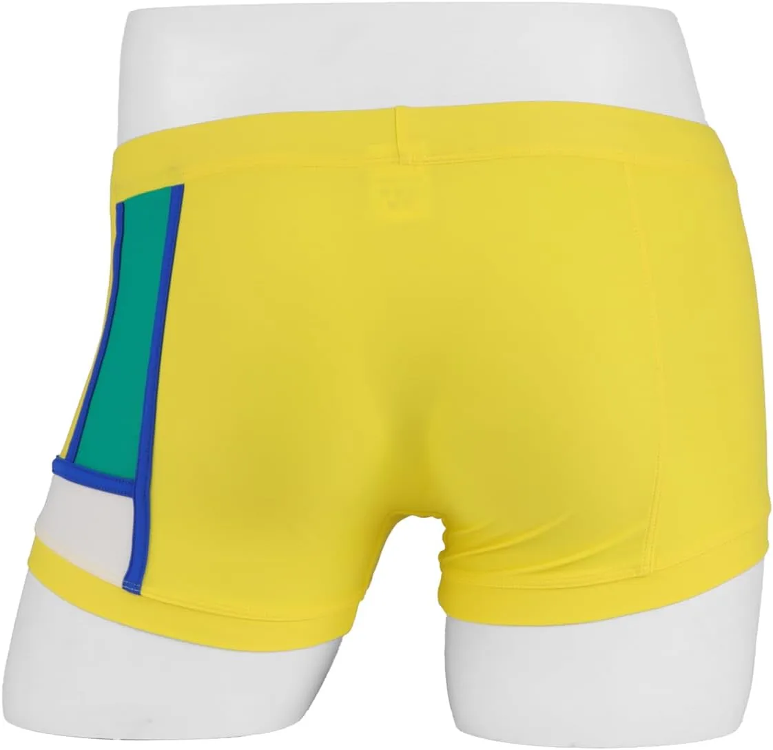ZONBAILON Mens Swim Trunks with Front Pad Pocket Bathing Suit Swimwear Brief Square Leg Board Short S-2XL